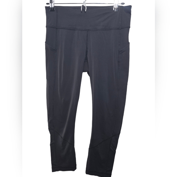 lululemon athletica Pants - Lululemon Black Leggings with Mesh panels on  legs, Size 6